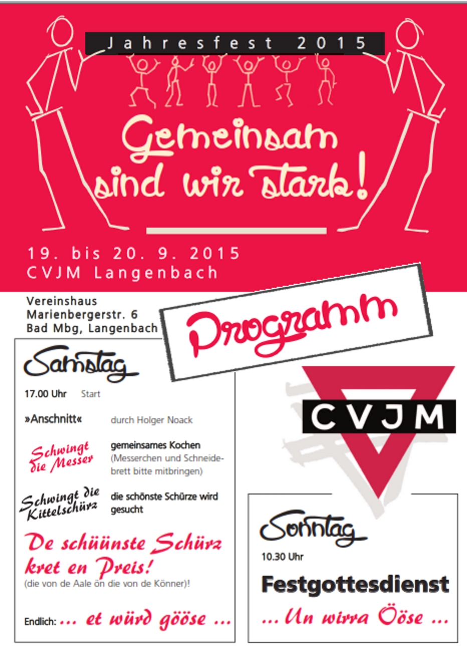 Flyer CVJM Jahresfest 2015